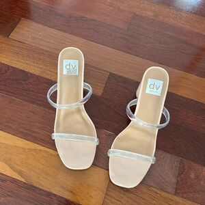 DV by Dolce Vita Women's Sandals with Clear Straps - Tan